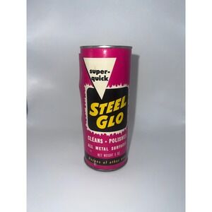 Vintage Can Of Steel Go Cleaner Polisher 5 OZ MCM Kitschy Display Movie Prop NOS